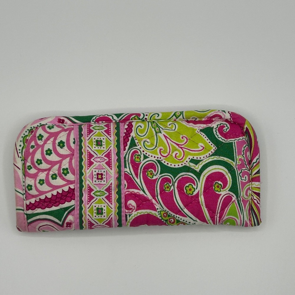 BUNDLE Vera Bradley Zip Around Wallet and Matching‎ Eyeglass Holder Pink Paisley - Picture 14 of 16